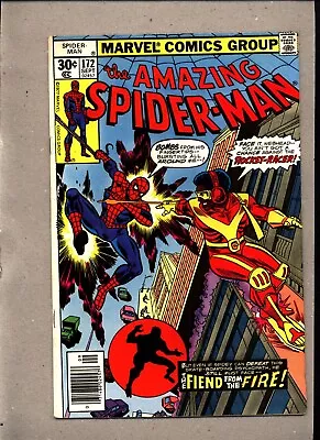 Buy Amazing Spider-man #172_september 1977_f/vf_rocket Racer_ Fiend From The Fire ! • 0.99£