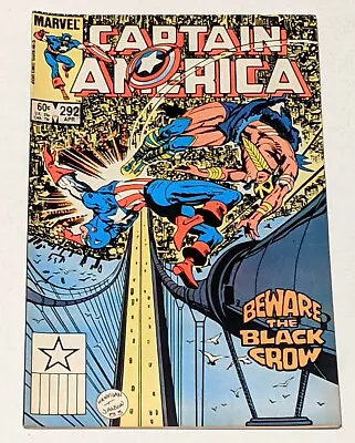 Buy Captain America #292 (Apr 1984, Marvel) FN+ 6.5 1st Appearance Of Black Crow • 11.67£