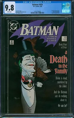 Buy Batman #429 ❄️ CGC 9.8 White Pages ❄️ A Death In The Family Part 4 DC Comic 1989 • 170.08£