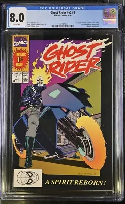 Buy Ghost Rider V2 #1 (8.0 CGC) With White Pages- 1st Appearance Of Deathwatch • 27.17£