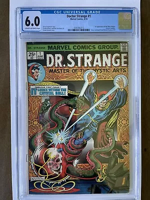 Buy Doctor Strange #1 (June 1974) CGC 6.0~Cream To Off-White Pages. Graded On 2/24. • 66.01£