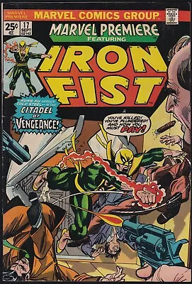 Buy Marvel Comics MARVEL PREMIERE #17 Third Iron Fist 1974 VG! • 10.10£