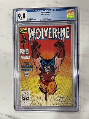 Buy Wolverine #27 CGC 9.8 1990 Marvel Comics Jessica Drew App Jim Lee Cover • 151.44£