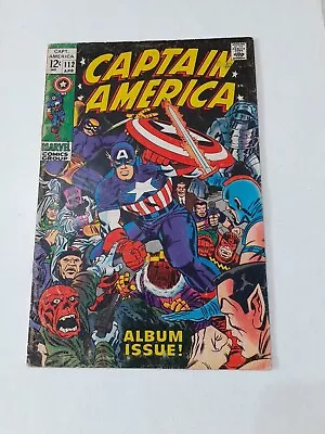 Buy Captain America 112 Marvel 1969 Stan Lee & Jack Kirby. Red Skull, Baron Zemo • 19£