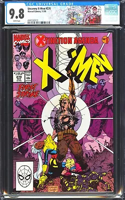 Buy Uncanny X-men #270 CGC 9.8 NM/MT WP Jim Lee Art! Custom Label 1990 • 100.18£