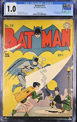 Buy 1943 Batman 14 CGC 1.0 2nd Penguin Cover Appearance. • 780.48£