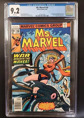 Buy Ms. Marvel #16 CGC 9.2 WHITE PAGES! 1978 1st App. Mystique • 73.78£