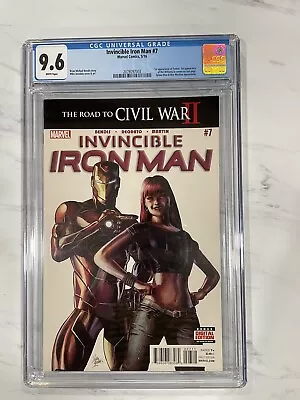 Buy Invincible Iron Man #7 First App. Of Riri Williams Cgc 9.6 Marvel Comics 2016 • 53.59£