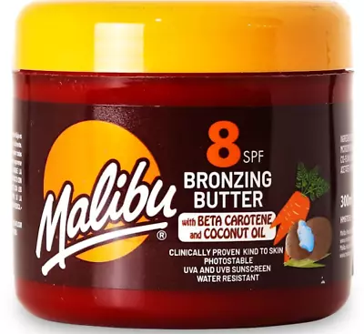 Buy Malibu Sun SPF 8 Bronzing Tanning Body Butter With Beta Carotene & Coconut Oil • 14.89£