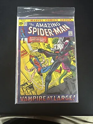 Buy Amazing Spider-Man #102 Very Nice Origin & 2nd App. Morbius Marvel 1971 FN • 34.95£