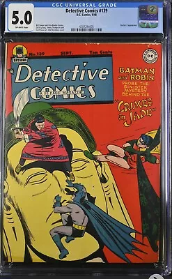 Buy Detective Comics #139 CGC 5.0 1948 Dr. Z Appearance “crimes In Jade” Batman • 384.42£