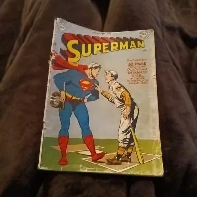 Buy ⚾ Superman #60 Golden Age DC Comics 1949 Classic Baseball Cover ⚾ Sports Action! • 522.10£