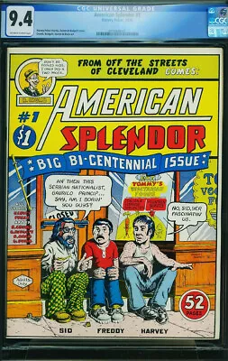 Buy American Splendor #1 CGC 9.4 1976 Underground Comic H Pekar R Crumb N12 401 Cm • 1,206.85£
