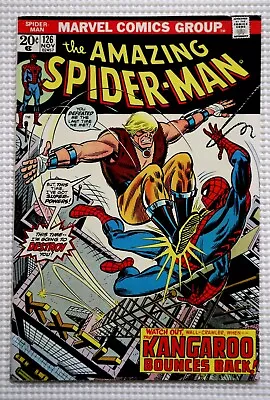 Buy 1973 Amazing Spider-Man 126 Marvel Comics 11/73, Bronze Age Kangaroo 20¢ Cover • 28.80£