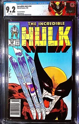 Buy Incredible Hulk #340 CGC 9.2 Newsstand Variant McFarlane Classic Cover! • 213.57£