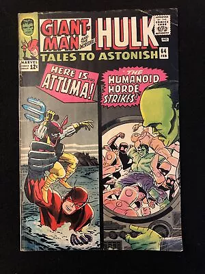 Buy Tales To Astonish 64 4.5 Marvel 1964 Mylite 2 Double Board 1st Leader Cover  Uw • 42.71£