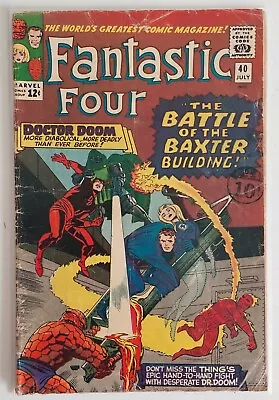 Buy Fantastic Four #40 7/1965 (2.0 GD) Dr. Doom Daredevil • 50£