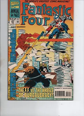 Buy FANTASTIC FOUR ANNUAL # 27 (marvel 1994) JUSTICE PEACE/TVA-VF • 7.76£