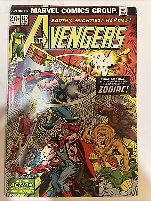 Buy Avengers #120 VG/G (Marvel 1974) ~ Starlin Cover ~ Zodiac Bronze Age • 7.76£