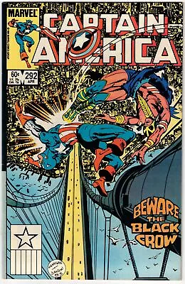 Buy Captain America #292 (1984)- 1st Appearance Of Black Crow- Vf+/nm • 6.22£