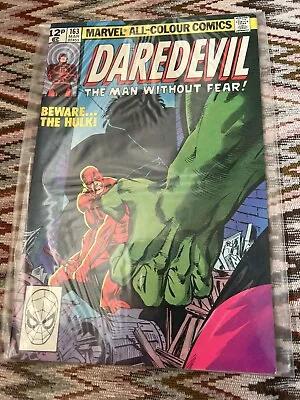 Buy Daredevil 163. Marvel 1980 With The Hulk - Frank Miller • 12.50£