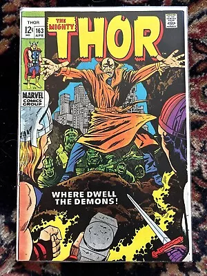 Buy The Mighty Thor # 163 (1969) FN+ 2nd Brief App Warlock (Him) • 25.63£