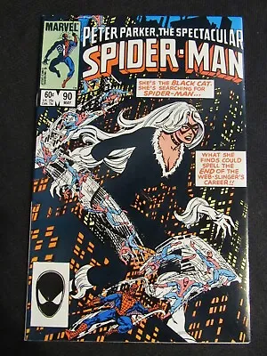 Buy Spectacular Spider-Man #90 (1984) Key 1st Black Costume VF/NM 9.0 KG762 • 27.92£