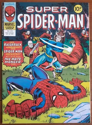 Buy Super Spider-man #272, Marvel Uk Weekly, 26 April 1978, Fn • 4.99£