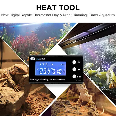 Buy  Digital Reptile Thermostat Day & Night Dimming Timer Aquarium Heating Tool • 29.90£