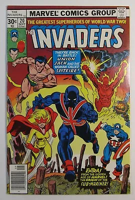 Buy INVADERS # 20 VF 8.0 MARVEL 1977 1st FULL APPEARANCE OF UNION JACK II • 18.25£