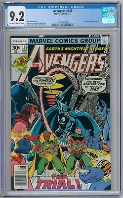 Buy Avengers 160 CGC Graded 9.2 NM- Marvel Comics 1977 • 46.56£