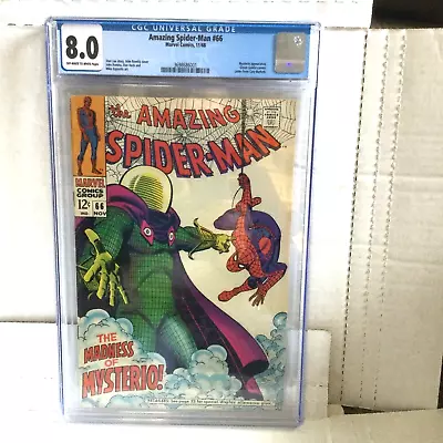 Buy Amazing Spider-Man # 66 CGC 8.0 Mysterio Green Goblin Stan Lee • 217.44£