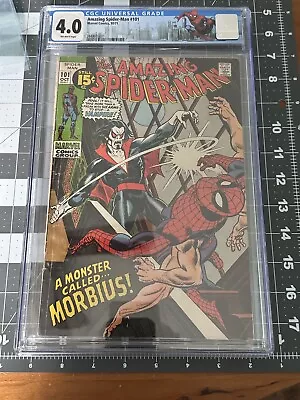 Buy Amazing Spider-Man #101 - Marvel 1971 CGC 4.0 1st App Of Morbius Custom Label • 163.09£