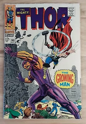 Buy Thor #140 1st Appearance Growing Man! Kang App! Jack Kirby Art! • 22.52£