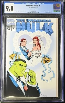 Buy Incredible Hulk #418 1994 Marvel CGC 9.8 1st Talos Collector's Edition White Pgs • 38.05£