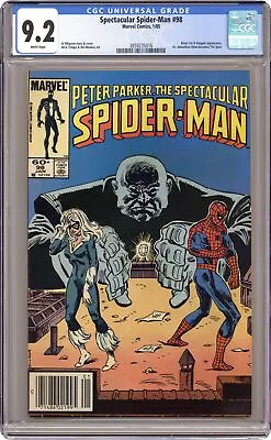Buy Spectacular Spider-Man Peter Parker #98N CGC 9.2 1985 3859235016 • 81.54£