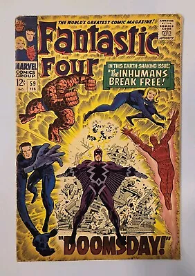 Buy Fantastic Four #59 Marvel Comics  1967 Appearance Of Doctor Doom Silver Surfer • 34.17£