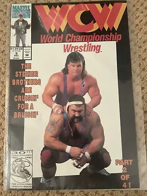 Buy WCW Comic #9 Marvel 1992 - Steiner Brothers In Protective Case • 15£