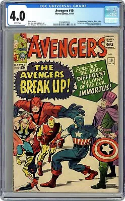 Buy Avengers #10 CGC 4.0 1964 3760887006 • 188.49£