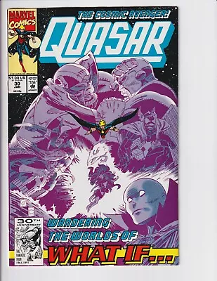 Buy QUASAR #30 (1992) NM- 1st VENOMIZED COVER (Thor) -Thanos Appearance-What If... • 10.10£