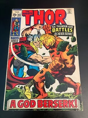 Buy MIGHTY THOR #166  (1969) *2nd Him/Warlock Key!* (FN+/FN++) • 56.03£