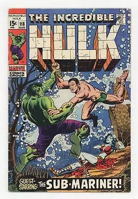 Buy Incredible Hulk #118 VG+ 4.5 1969 • 35.72£