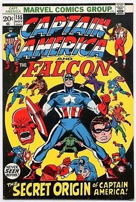 Buy Captain America 155 VF- 7.5 Marvel 1972 Origin Nomad Sal Buscema • 34.95£