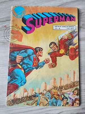 Buy SUPERMAN #12 CAPTAIN THUNDER #276 Krypto The Superdog 1980 TURKISH COMIC TURKEY • 50.48£