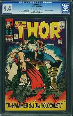 Buy Thor #127 9.4 Marvel 1966 1st Pluto! Avengers! RARE Grade! B6 122 Cmm Clean • 928.05£