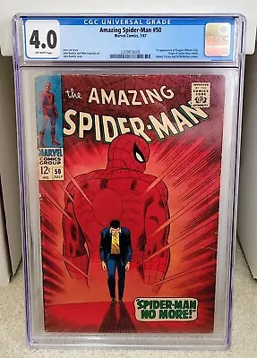 Buy Amazing Spider-Man #50 (1967) CGC 4.0 - 1st Appearance Of Kingpin Marvel Key • 450.39£