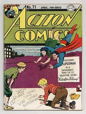 Buy Action Comics #71 GD/VG 3.0 1944 • 551.39£