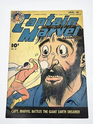 Buy Captain Marvel Adventures #52 Vol 9 VG Shazam Fawcett Comics 1946 • 155.31£
