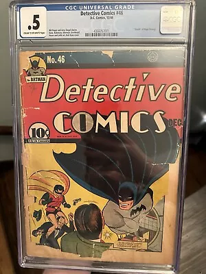 Buy Detective Comics #46 Cgc 0.5 Blue Label Dc Comics 1940 “death” Of Hugo Strange • 620.51£