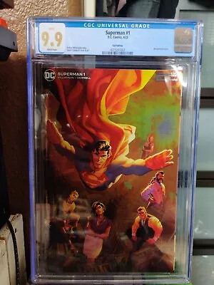 Buy Superman #1 1:100 Jamal Campbell Foil Virgin Variant Cgc 9.9 Mint Dc Comics • 310.64£